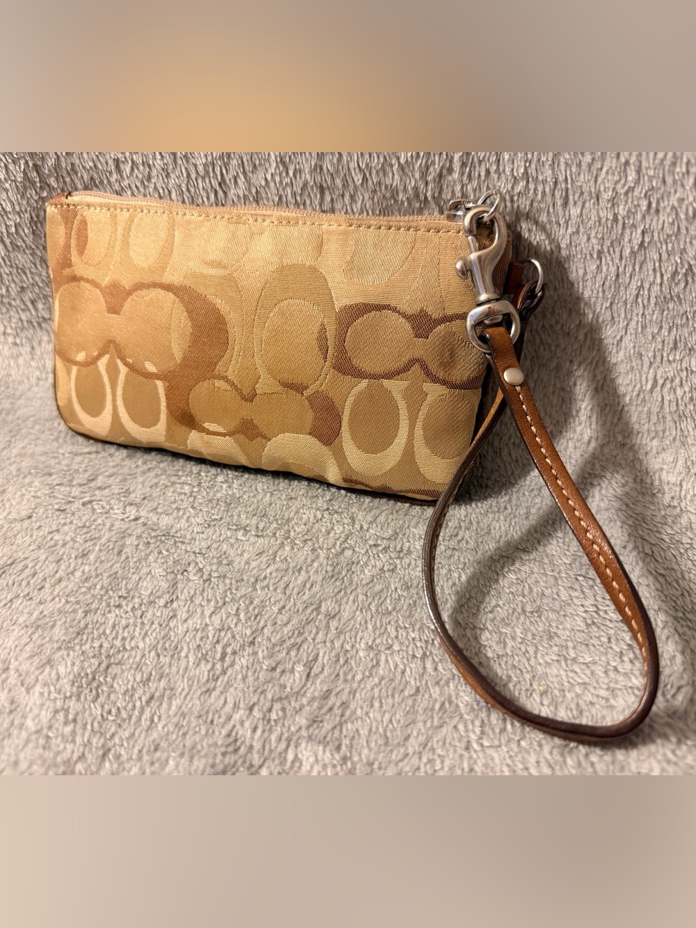 Coach Soho Y2K Monogram Canvas, Leather & Suede Wristlet - Picture 3 of 5
